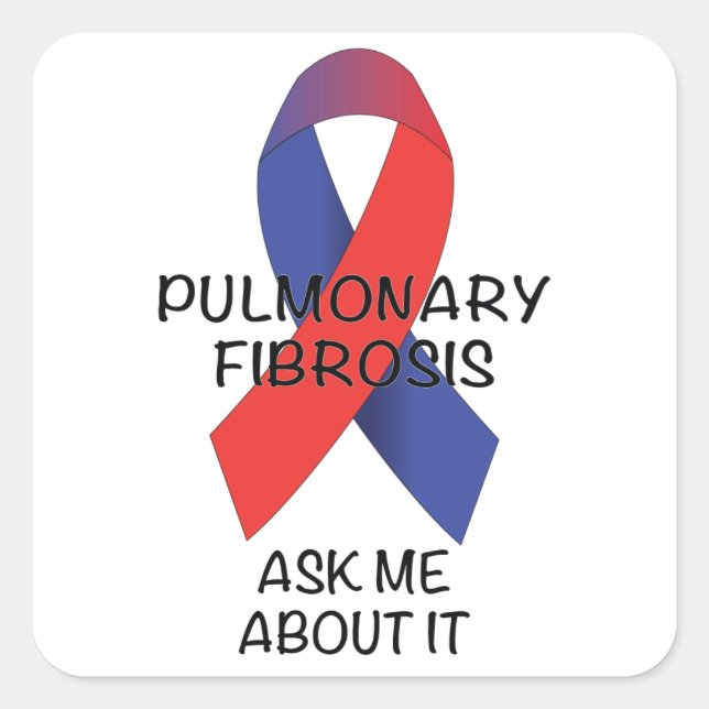 Pulmonary Fibrosis Square Sticker (Front)