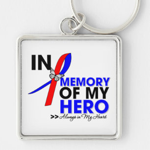 Pulmonary Fibrosis Tribute In Memory of My Hero Key Ring