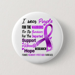 Pulmonary Hypertension Awareness Month Ribbon Gift 6 Cm Round Badge