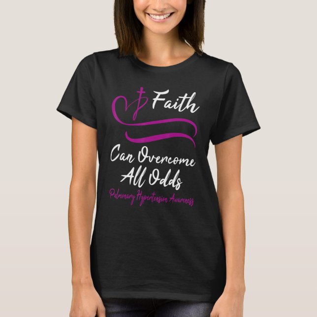 Pulmonary Hypertension Awareness Purple Christian  T-Shirt (Front)