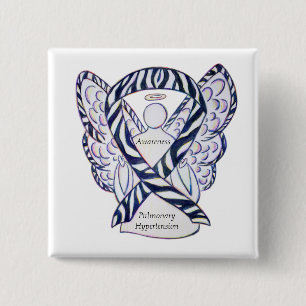 Pulmonary Hypertension Awareness Ribbon Zebra Pin