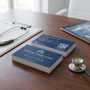 Pulmonary Rehab Business   Modern Blue Barcode Card