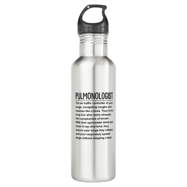 Pulmonologist  710 ml water bottle (Front)