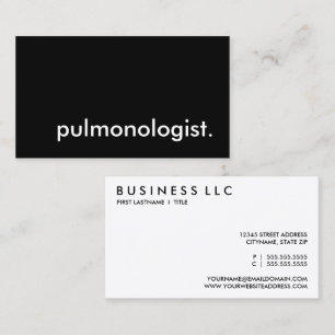 pulmonologist. business card