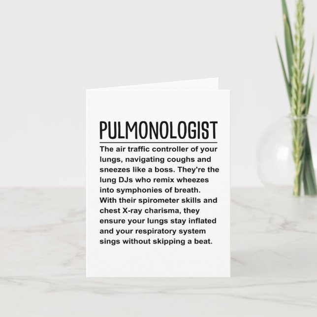 Pulmonologist Card (Front)