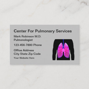 Pulmonologist Lung Doctor Medical Theme Business Card