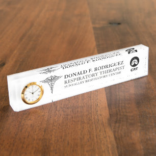 Pulmonologist Respiratory Therapist Personalised Nameplate