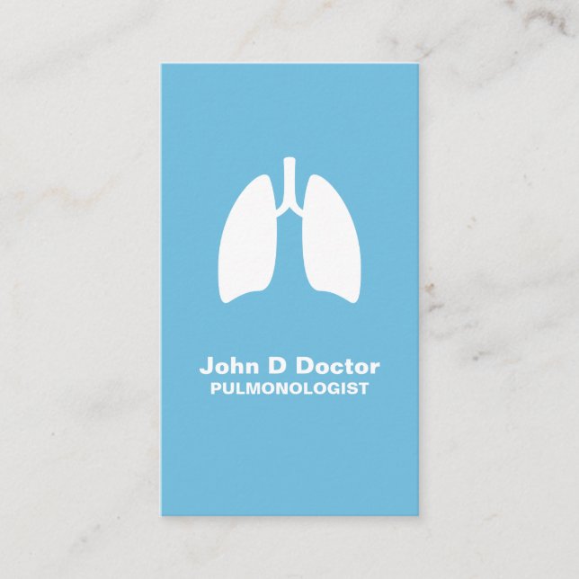 Pulmonology pulmonologist  business card (Front)