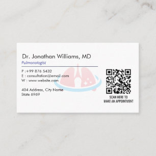 Pulmonology Therapy Business   Simple White Card