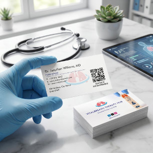 Pulmonology Therapy Business   Simple White Card