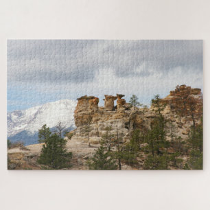 Pulpit Rock with Pikes Peak Jigsaw Puzzle