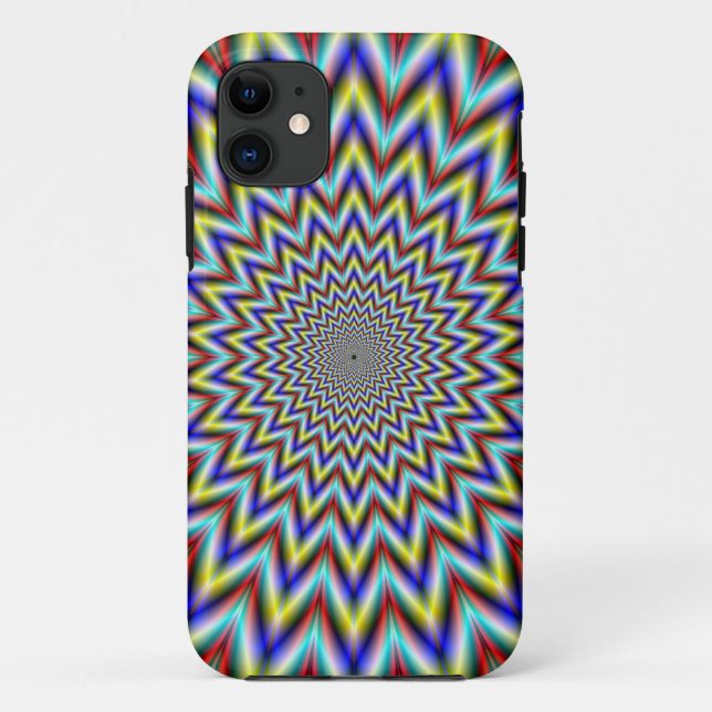 Pulsar in Red Yellow and Blue Case-Mate iPhone Case (Back)