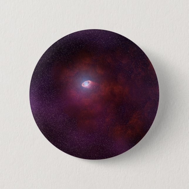 Pulsar Wind From A Neutron Star. 6 Cm Round Badge (Front)