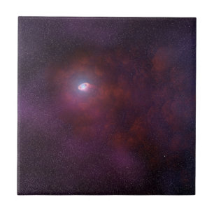 Pulsar Wind From A Neutron Star. Ceramic Tile