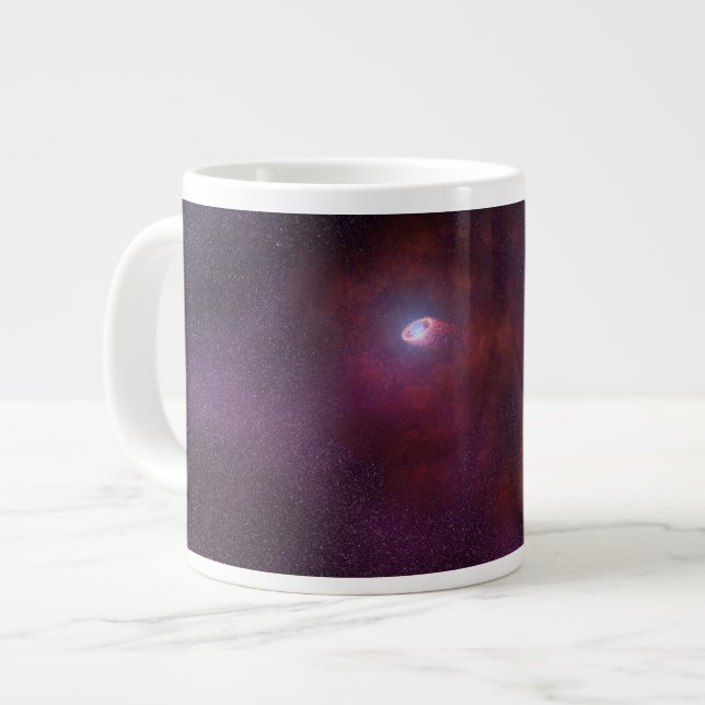 Pulsar Wind From A Neutron Star. Large Coffee Mug (Front Left)
