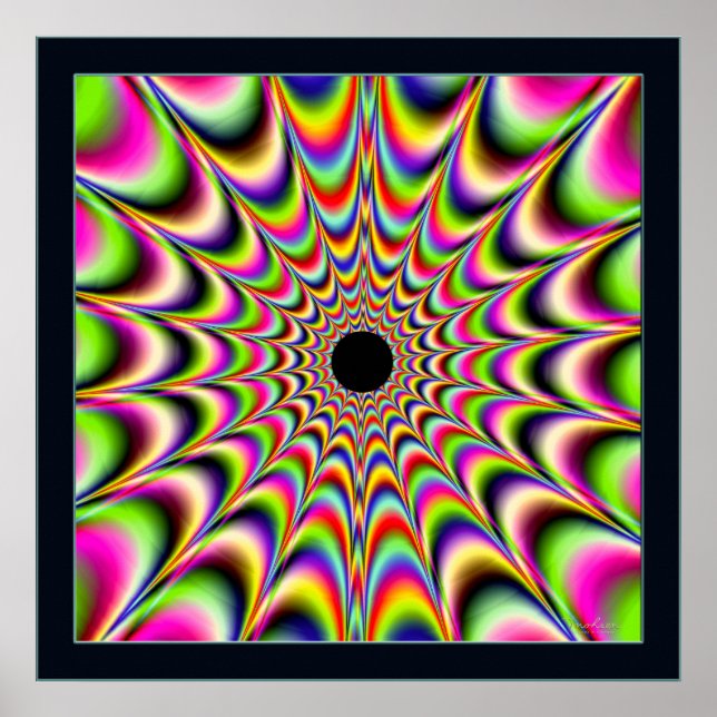 Pulsating Black Centre and Beaming Colours III Poster (Front)