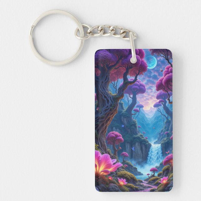 Pulsating Glow of the Surreal Jungle  Key Ring (Front)