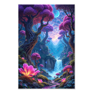 Pulsating Glow of the Surreal Jungle Photo Print