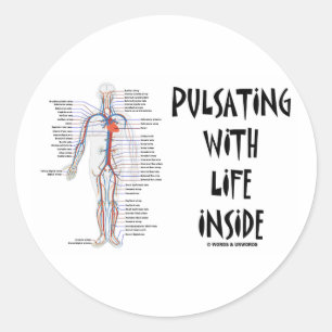 Pulsating With Life Inside (Circulatory System) Classic Round Sticker