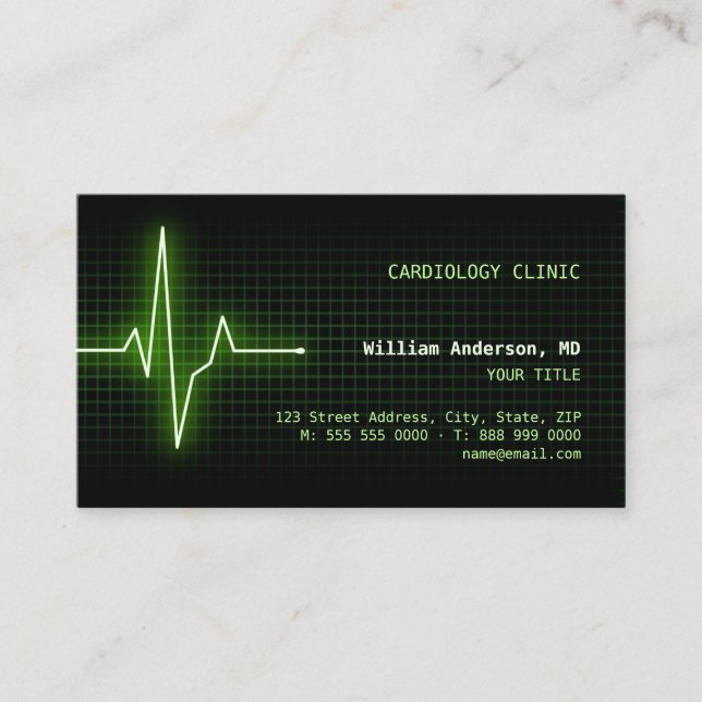 Pulse Heartbeat ECG business card (Front)