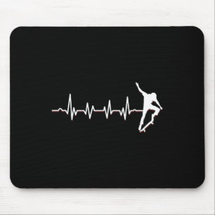 Pulse Heartbeat Skater Ollie Skateboard Skateboard Mouse Pad