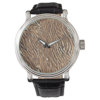 Pulsera Clock with Tiger Skin Design Watch