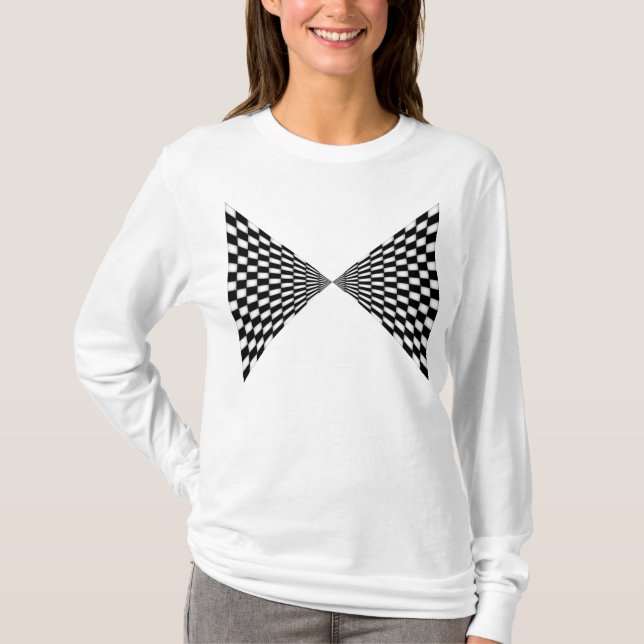 Pulsing Chequered Cones T-Shirt (Front)
