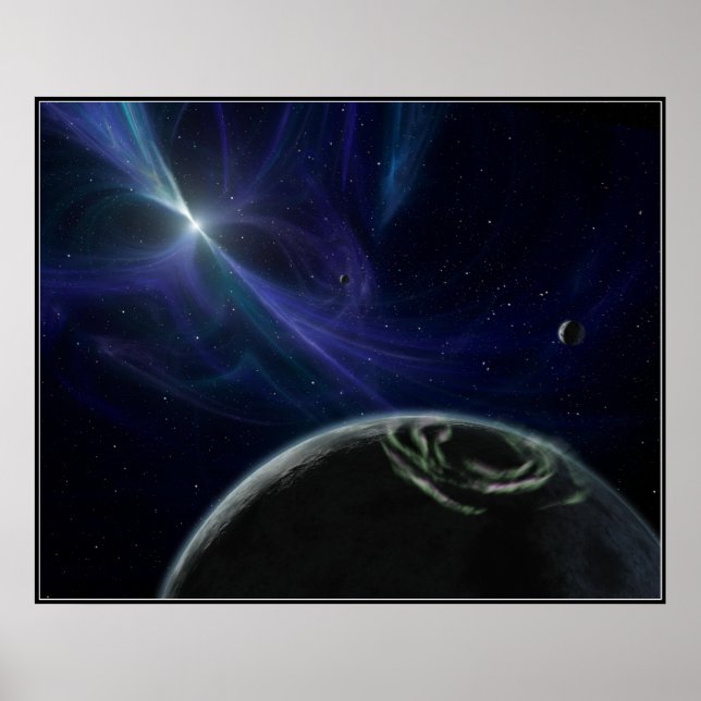 Pulsor and Planets in Orbit Poster (Front)