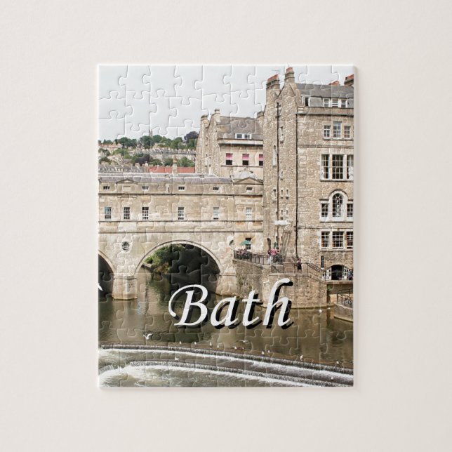Pulteney Bridge, Avon River,Bath, England 2 Jigsaw Puzzle (Vertical)