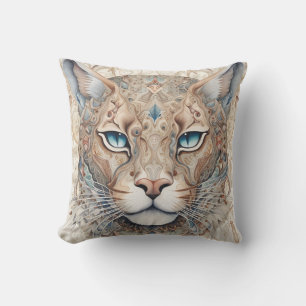 Puma Face Surreal Art Cushion
