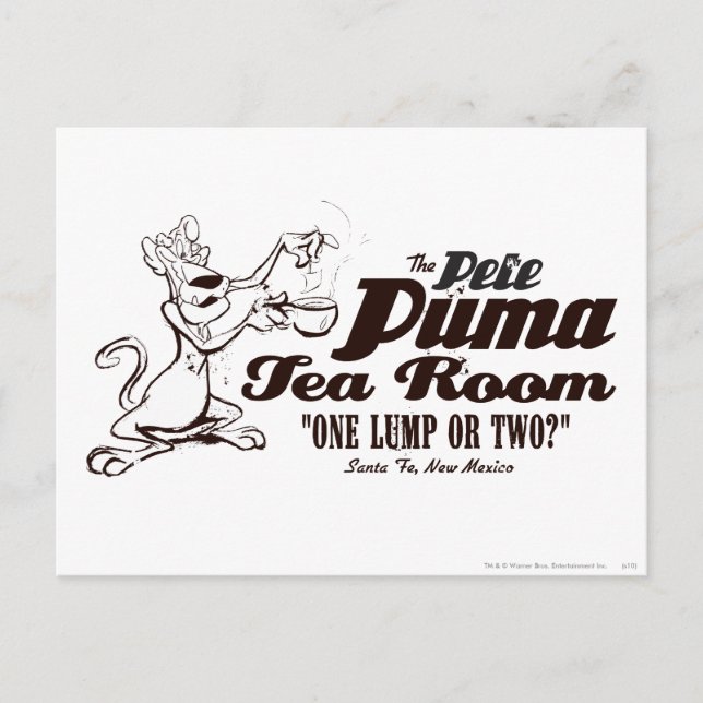 Puma Pete Tea Room Postcard (Front)