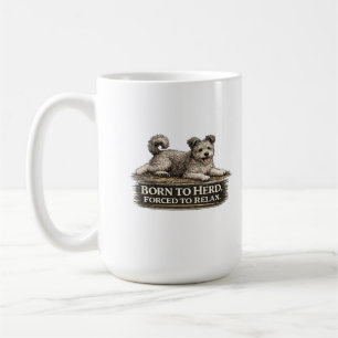 Pumi Dog – Born to Herd Forced to Relax Coffee Mug