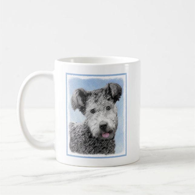 Pumi Painting - Cute Original Dog Art Coffee Mug (Left)