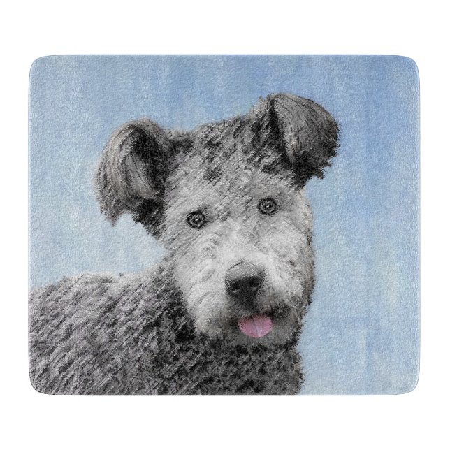 Pumi Painting - Cute Original Dog Art Cutting Board (Front)