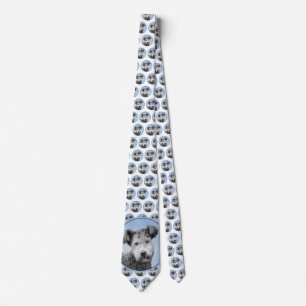 Pumi Painting - Cute Original Dog Art Tie