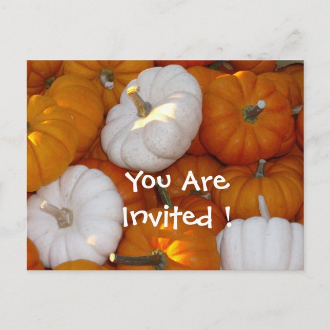 pumkins. You Are Invited ! Invitation Postcard (Front)