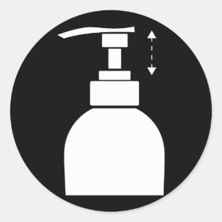 Pump Bottle Profile Classic Round Sticker