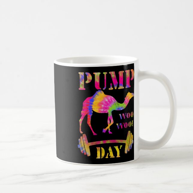Pump Day Weightlifting Bodybuilding Tie Dye Tee Gy Coffee Mug (Right)
