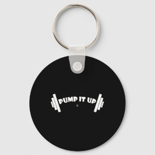 Pump It Up D177 Gym Rabbit T Shirt Workout Bodybui Key Ring