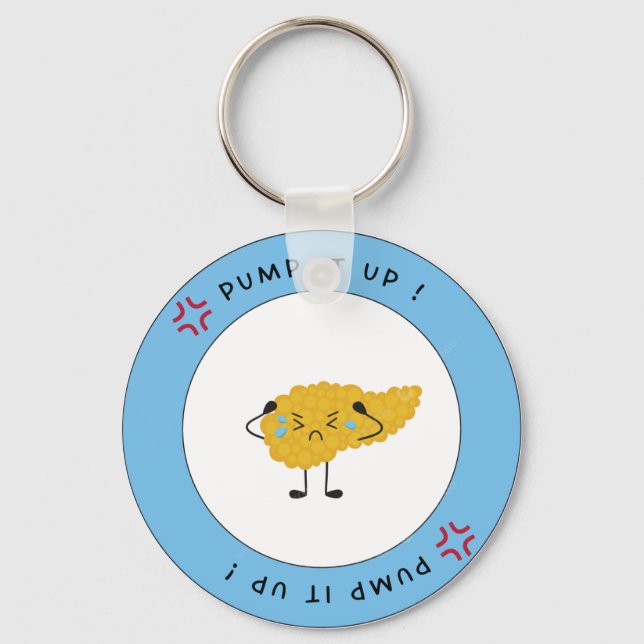 Pump It Up – Diabetes Keychain (Front)
