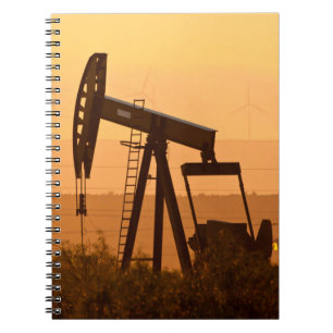 Pump Jack Pumping Oil In West Texas, USA Notebook