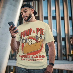 Pump & Pie - Funny Thanksgiving Dessert Food Pun  Tri-Blend Shirt