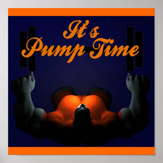 Pump Time Weightlifting Poster (Front)