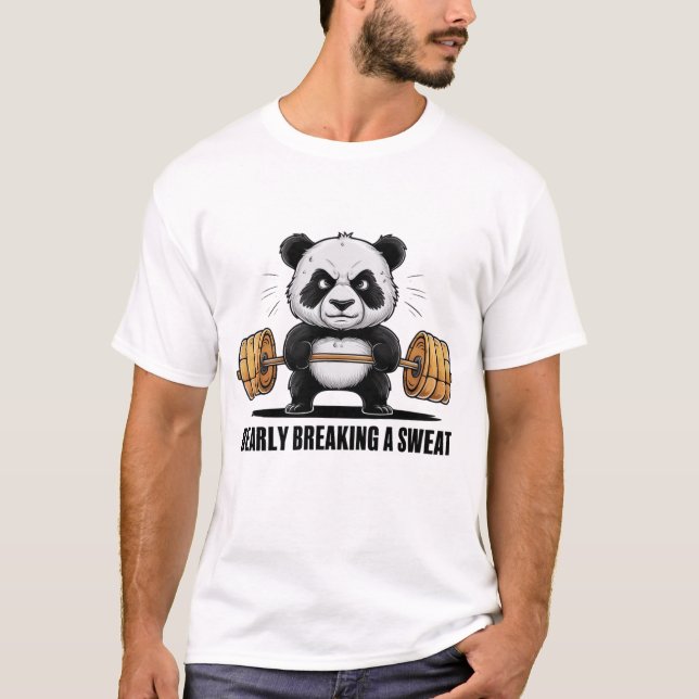 Pumped Panda - "Bearly Breaking a Sweat" T-Shirt (Front)