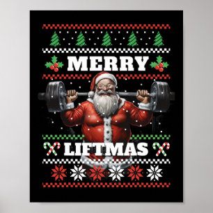 Pumper Bodybuilding Xmas Fitness Ugly Christmas Sw Poster