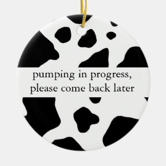 Pumping in Progress Door Hanger Ceramic Ornament
