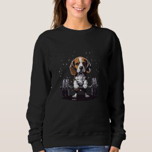 Pumping Weight Lifting Funny Beagle 2 Sweatshirt