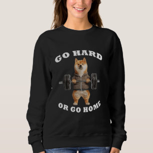 Pumping Weight Lifting Funny Shiba Inu 3 Sweatshirt