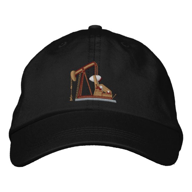 Pumpjack Zazzle Embroidered Hat (Front)