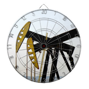 Pumpjacks in Taft California Dartboard